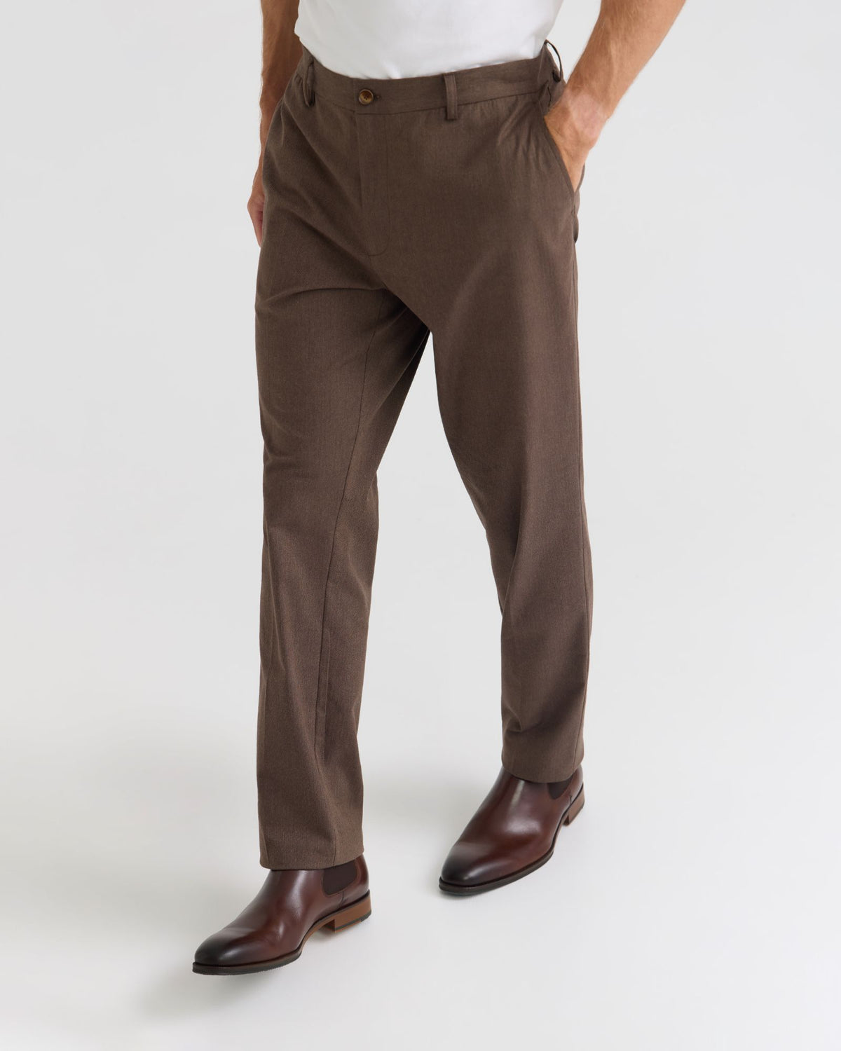 Marlo Herringbone Cotton Trousers MENS TROUSERS