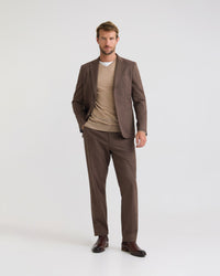 Marlo Herringbone Cotton Trousers MENS TROUSERS