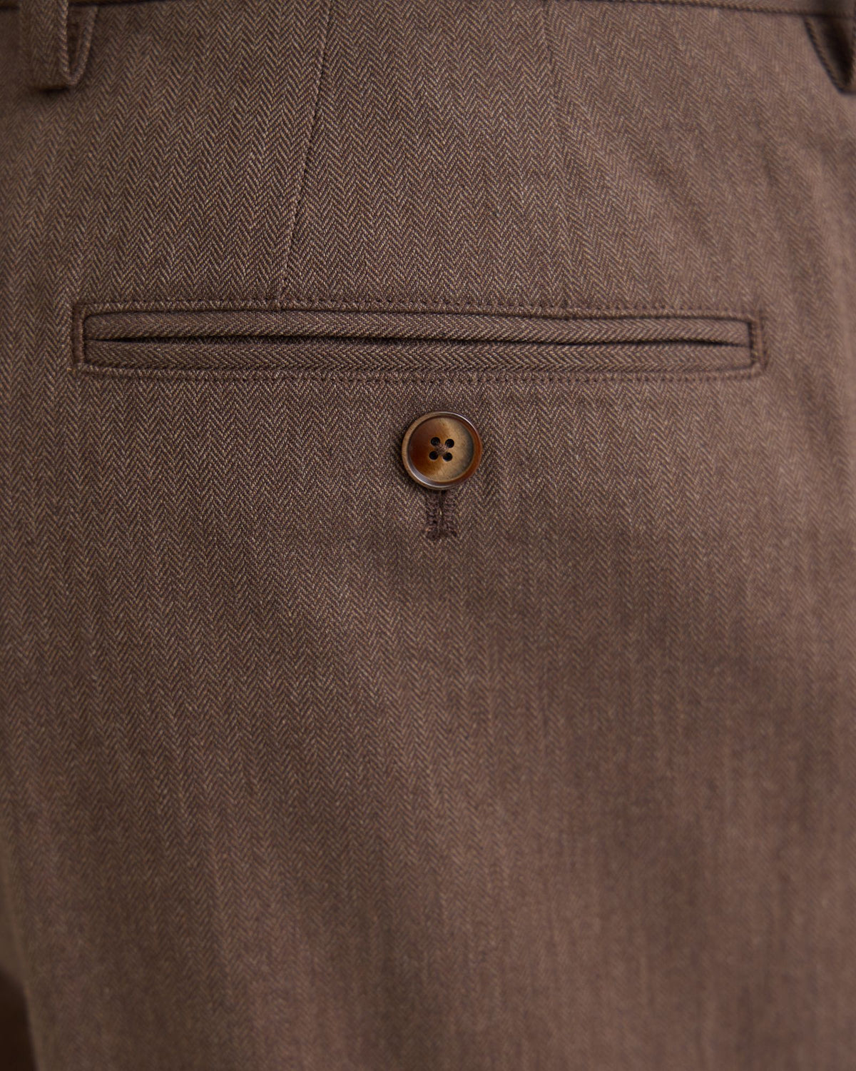 Marlo Herringbone Cotton Trousers MENS TROUSERS