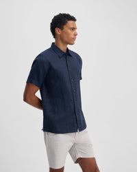 Leyton French Linen Short Sleeve Shirt MENS SHIRTS