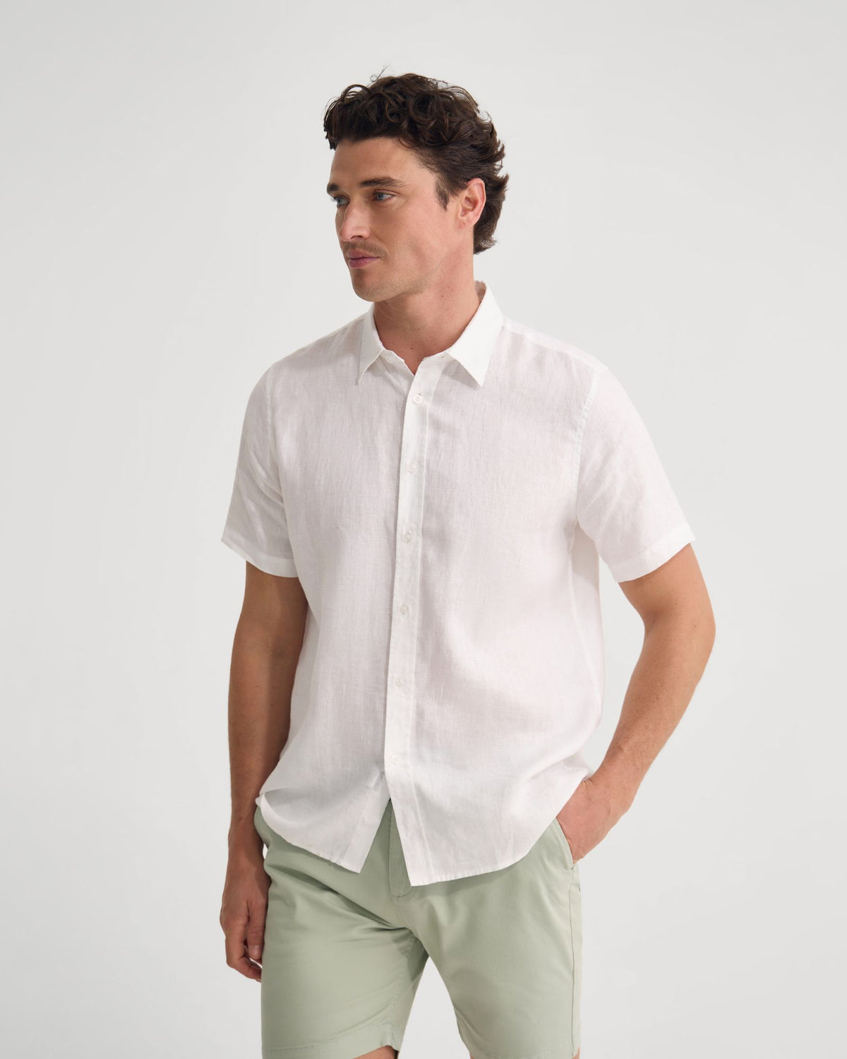 Leyton French Linen Short Sleeve Shirt MENS SHIRTS