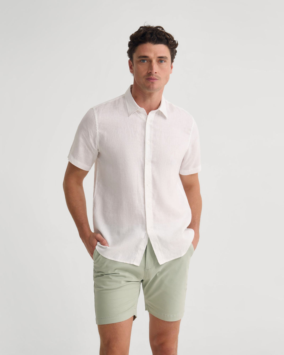 Leyton French Linen Short Sleeve Shirt MENS SHIRTS