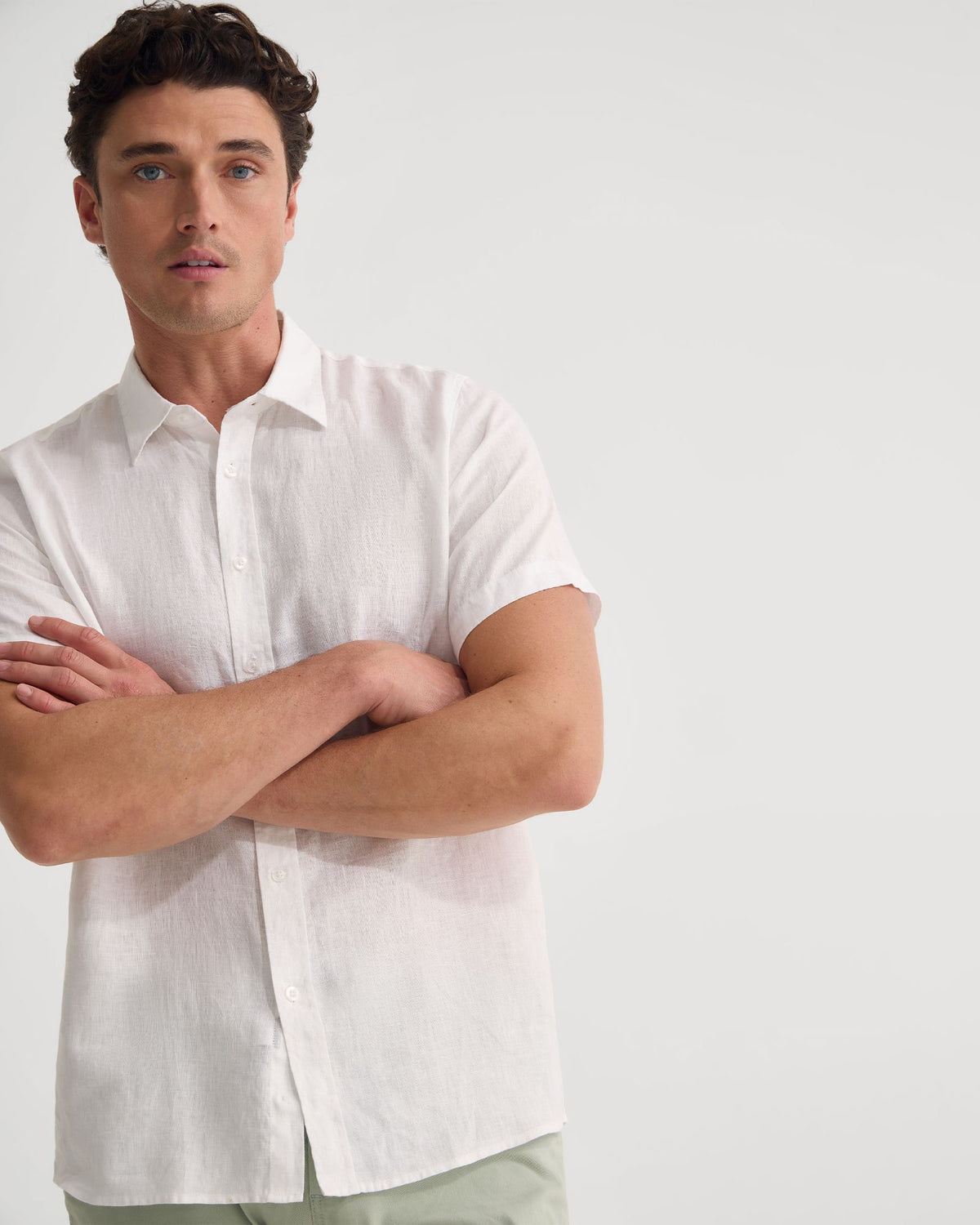 Leyton French Linen Short Sleeve Shirt MENS SHIRTS