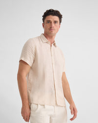 Leyton Organic Linen Shirt - Short Sleeve MENS SHIRTS