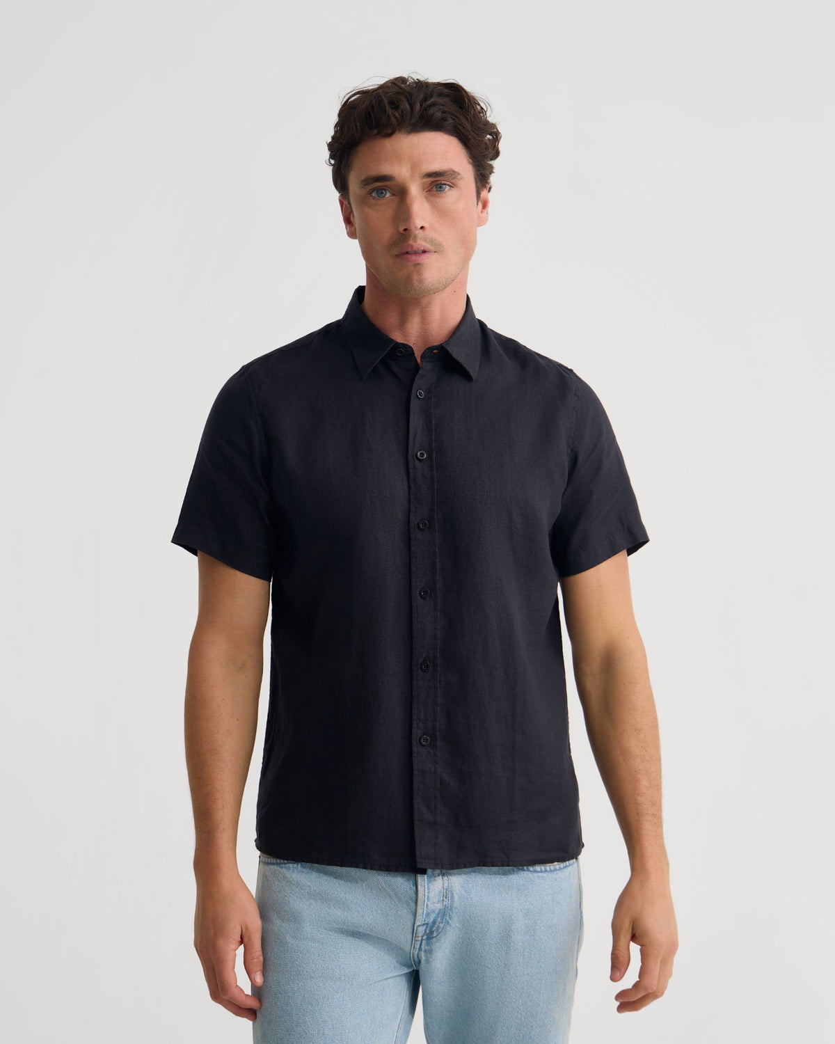 Leyton Organic Linen Shirt - Short Sleeve MENS SHIRTS