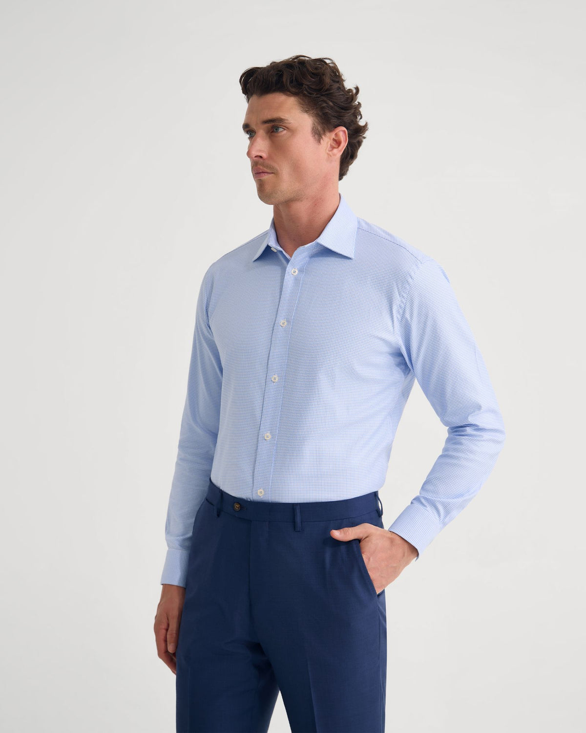 regent fitted dress shirt Brooks Brothers Thomas Mason Regent Fit 15.5 36 Blue White Striped Shirt Italy