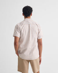 Leyton Short Sleeve Stripe Linen Shirt MENS SHIRTS