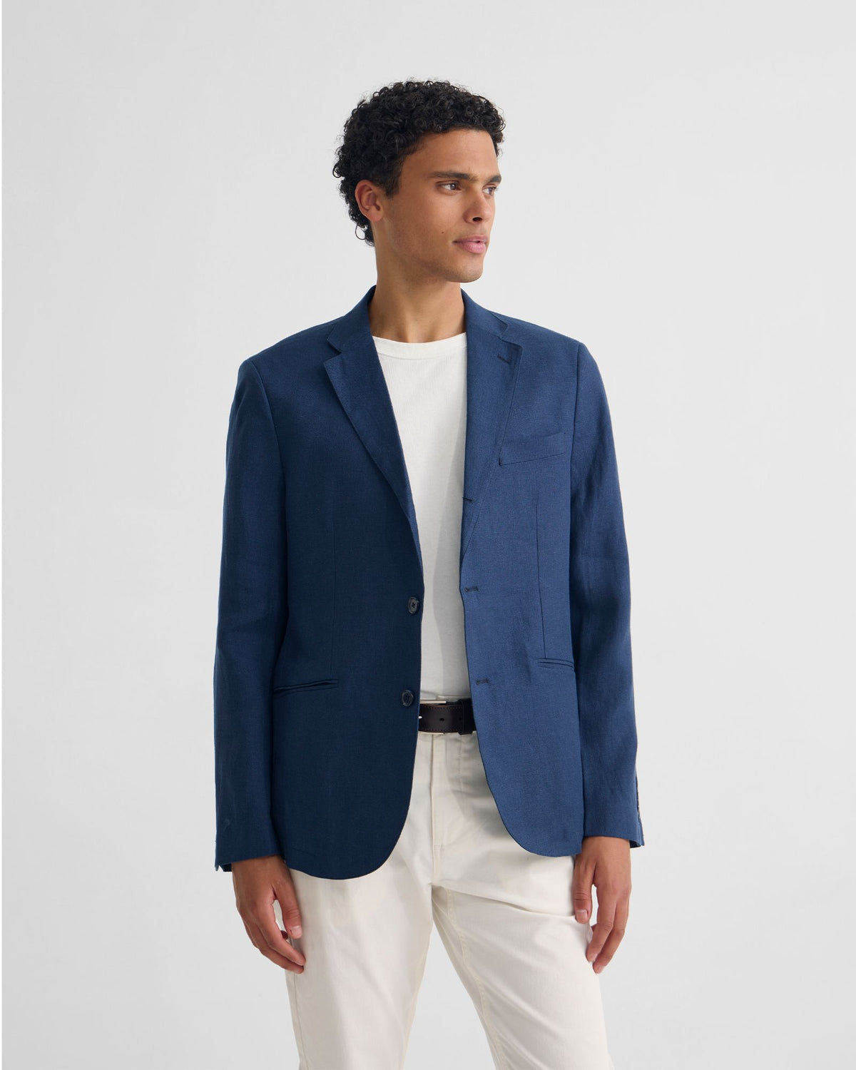 3 Button Linen Milton Blazer MENS JACKETS AND COATS