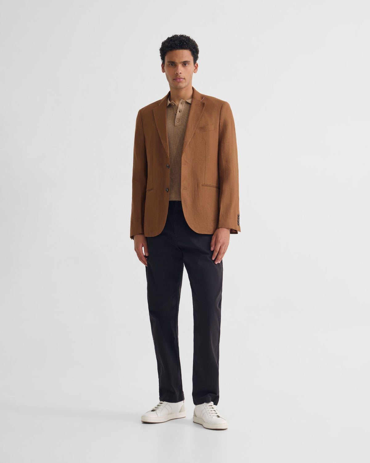 3 Button Linen Milton Blazer MENS JACKETS AND COATS
