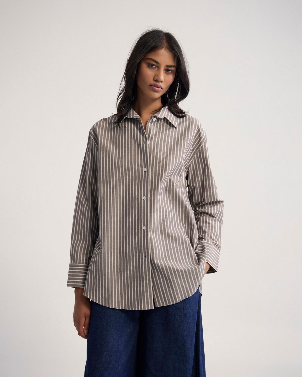 Hailey Striped Euro Fabric Shirt WOMENS SHIRTS