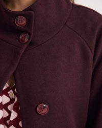 Edi Checked Funnel Collar Coat WOMENS SUITS JKTS COATS