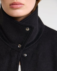 Emma Wool Blend Funnel Trim Jacket