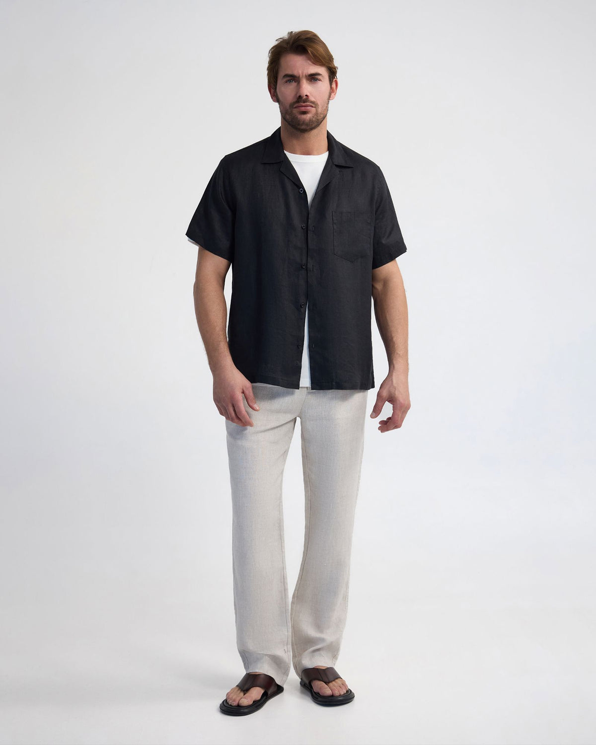 Griffin French Linen Short Sleeve Shirt MENS SHIRTS
