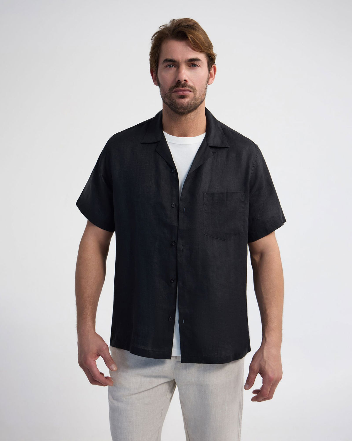 Griffin French Linen Short Sleeve Shirt MENS SHIRTS