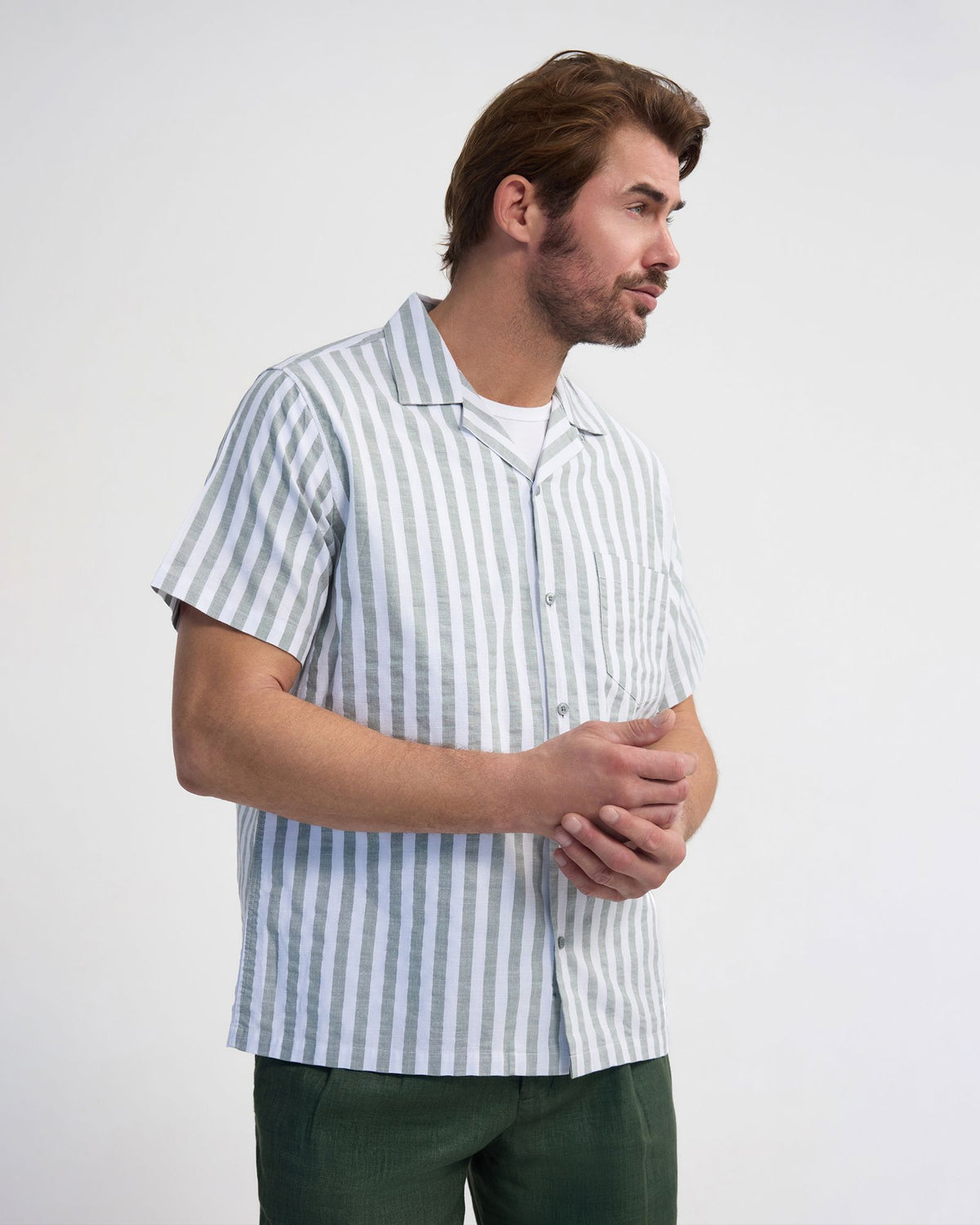 Griffin Striped Short Sleeve Shirt MENS SHIRTS