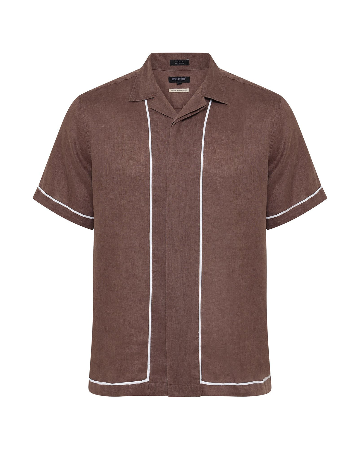 Cooper Short Sleeve French Linen Piping Shirt MENS SHIRTS