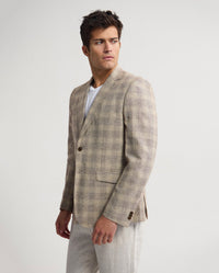 Milton Linen Cotton Check Blazer