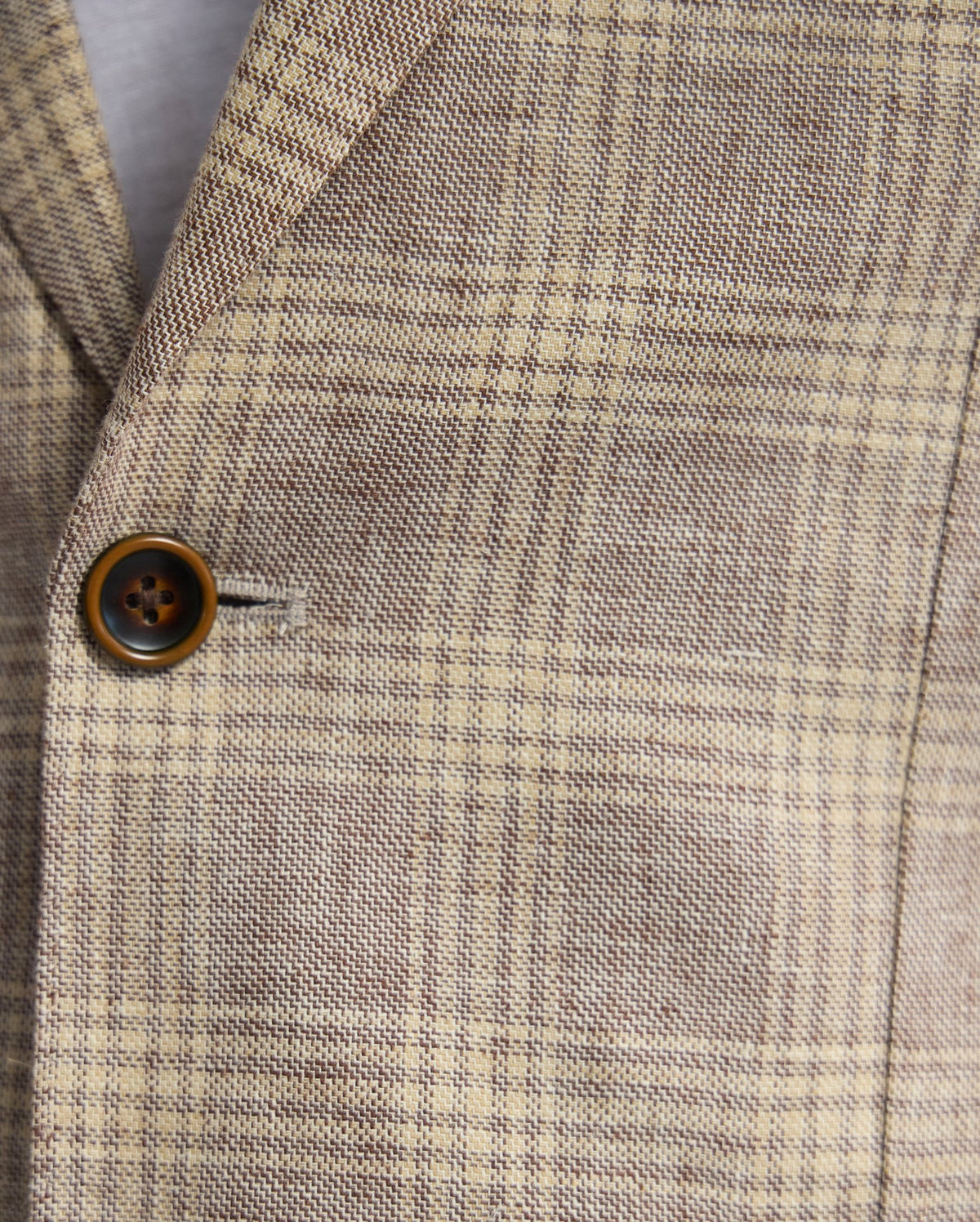 Milton Linen Cotton Check Blazer