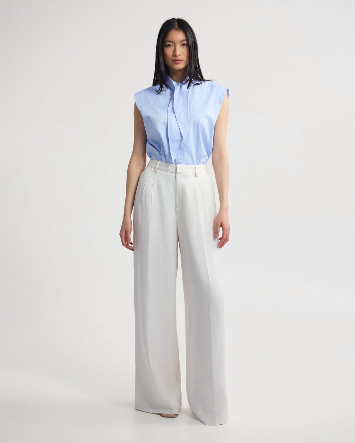 Suki Tie Collar Shirt