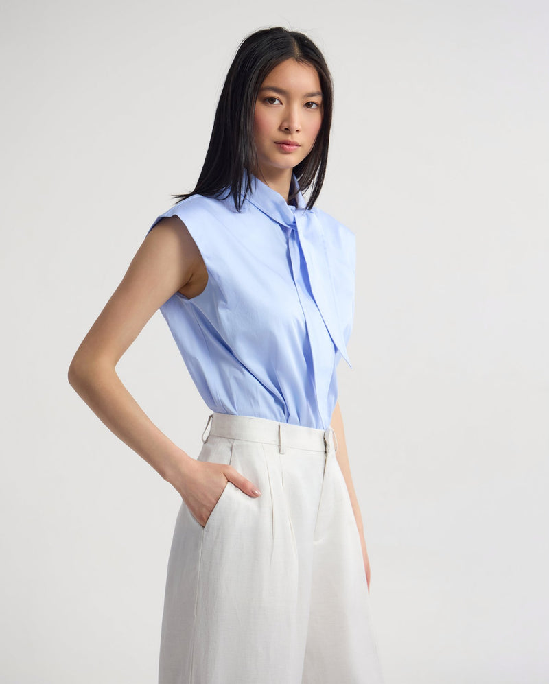 Suki Tie Collar Shirt
