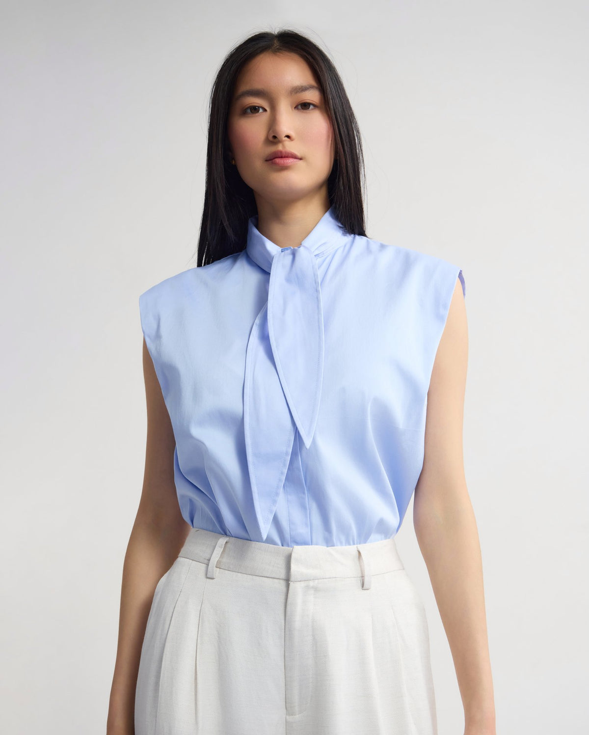 Suki Tie Collar Shirt