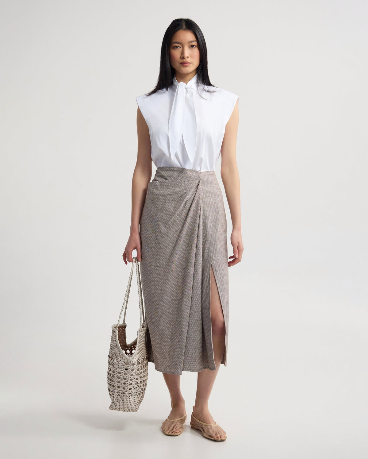 Suki Tie Collar Shirt