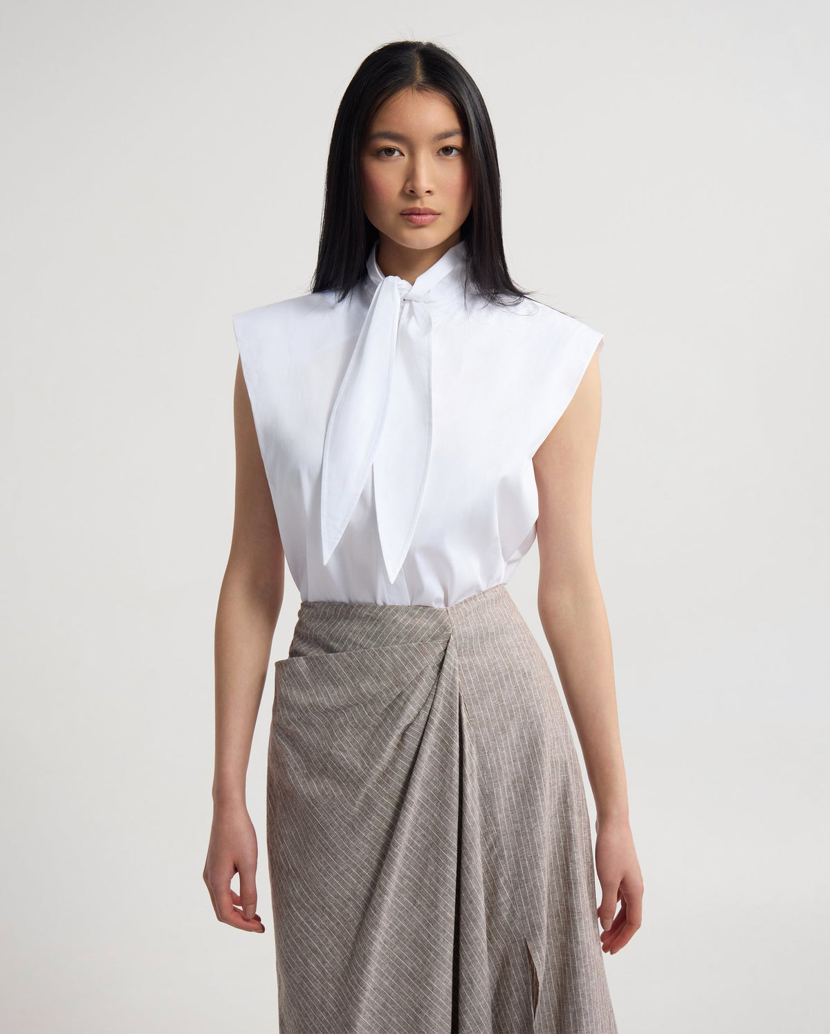 Suki Tie Collar Shirt