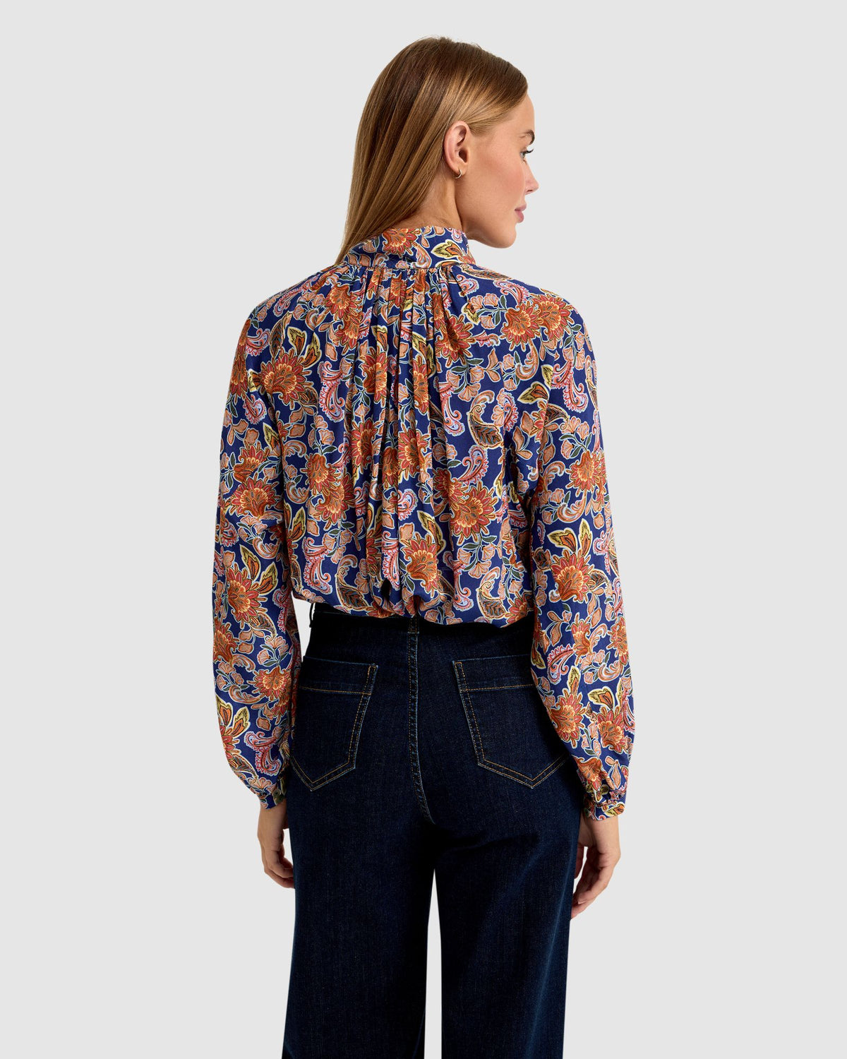 SANDY FLORAL PRINT BLOUSE WOMENS TOPS