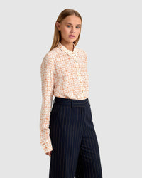 POPPY GEO PRINT BLOUSE WOMENS SHIRTS