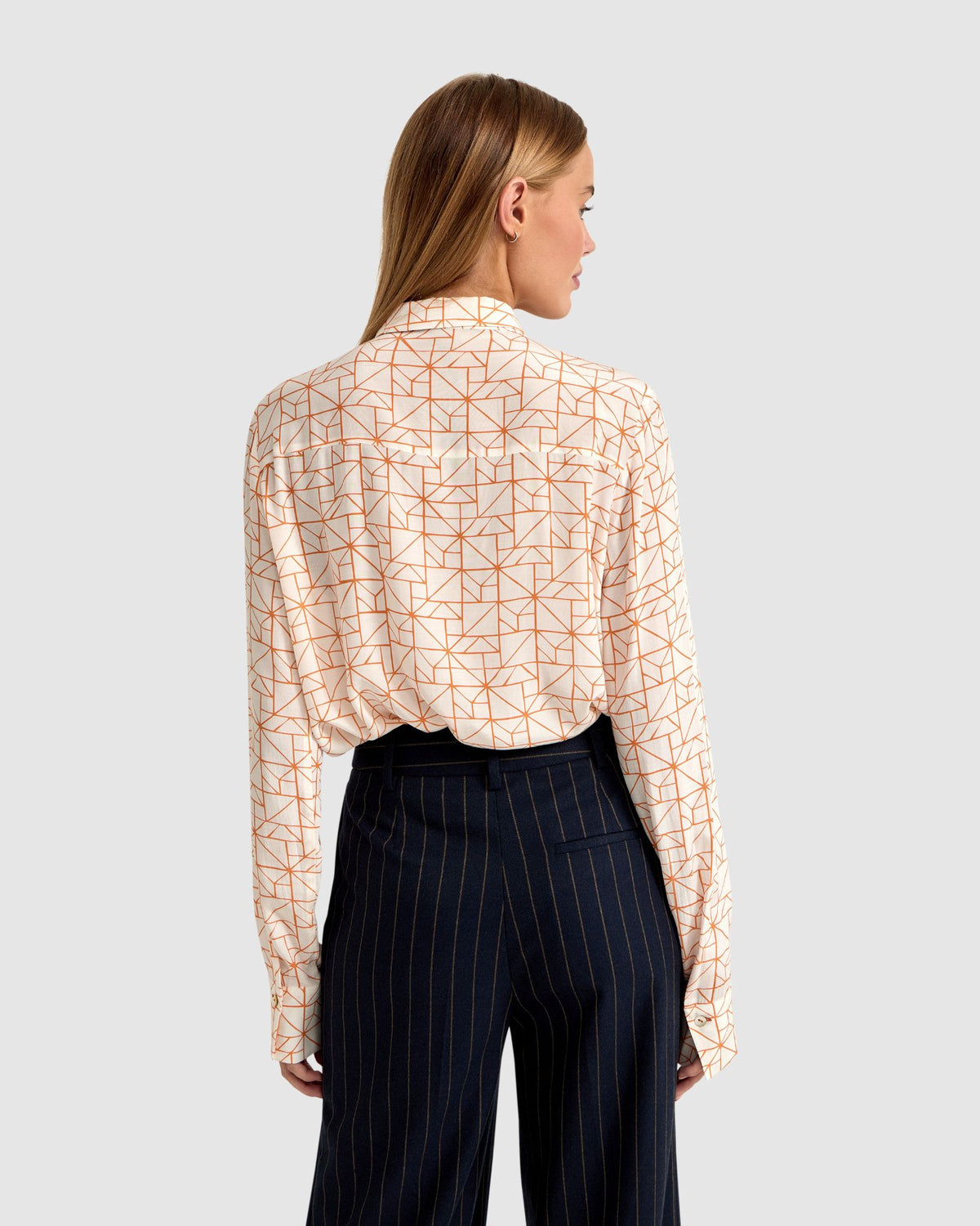 POPPY GEO PRINT BLOUSE WOMENS SHIRTS