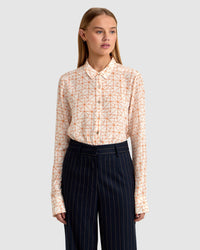 POPPY GEO PRINT BLOUSE WOMENS SHIRTS