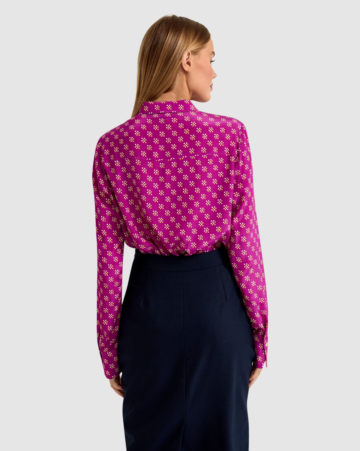 POPPY DOT PRINT BLOUSE WOMENS SHIRTS