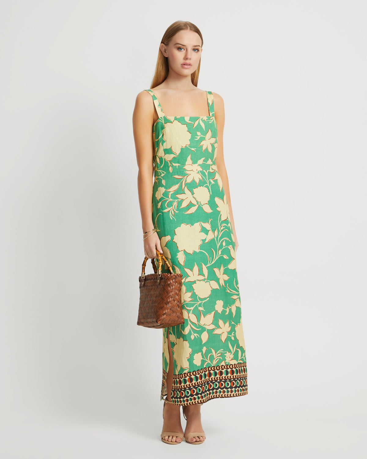 SIMONE LINEN BLEND PRINTED DRESS - AVAILABLE ~ 1-2 weeks WOMENS DRESSES