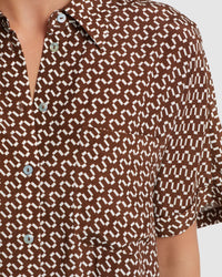 JASMINE ZIGZAG SHORT SLEEVE SHIRT WOMENS SHIRTS