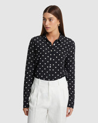POPPY SPOT BLOUSE WOMENS SHIRTS