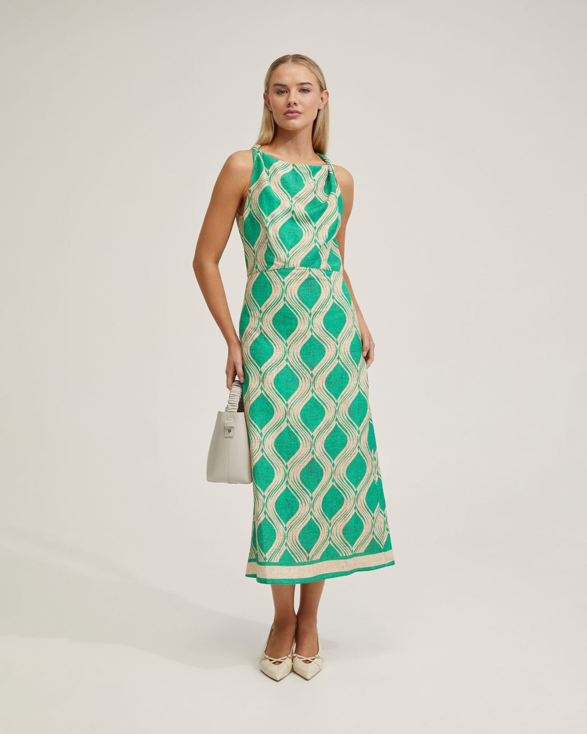 Carrie Linen Blend Printed Dress Oxford Shop Carrie Linen Blend Printed Dress Oxford Shop