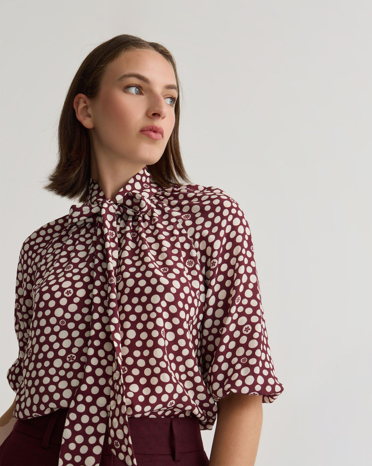 Simone Tie Neck Shirt WOMENS SHIRTS