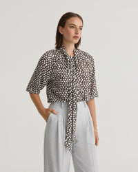 Simone Tie Neck Shirt WOMENS SHIRTS