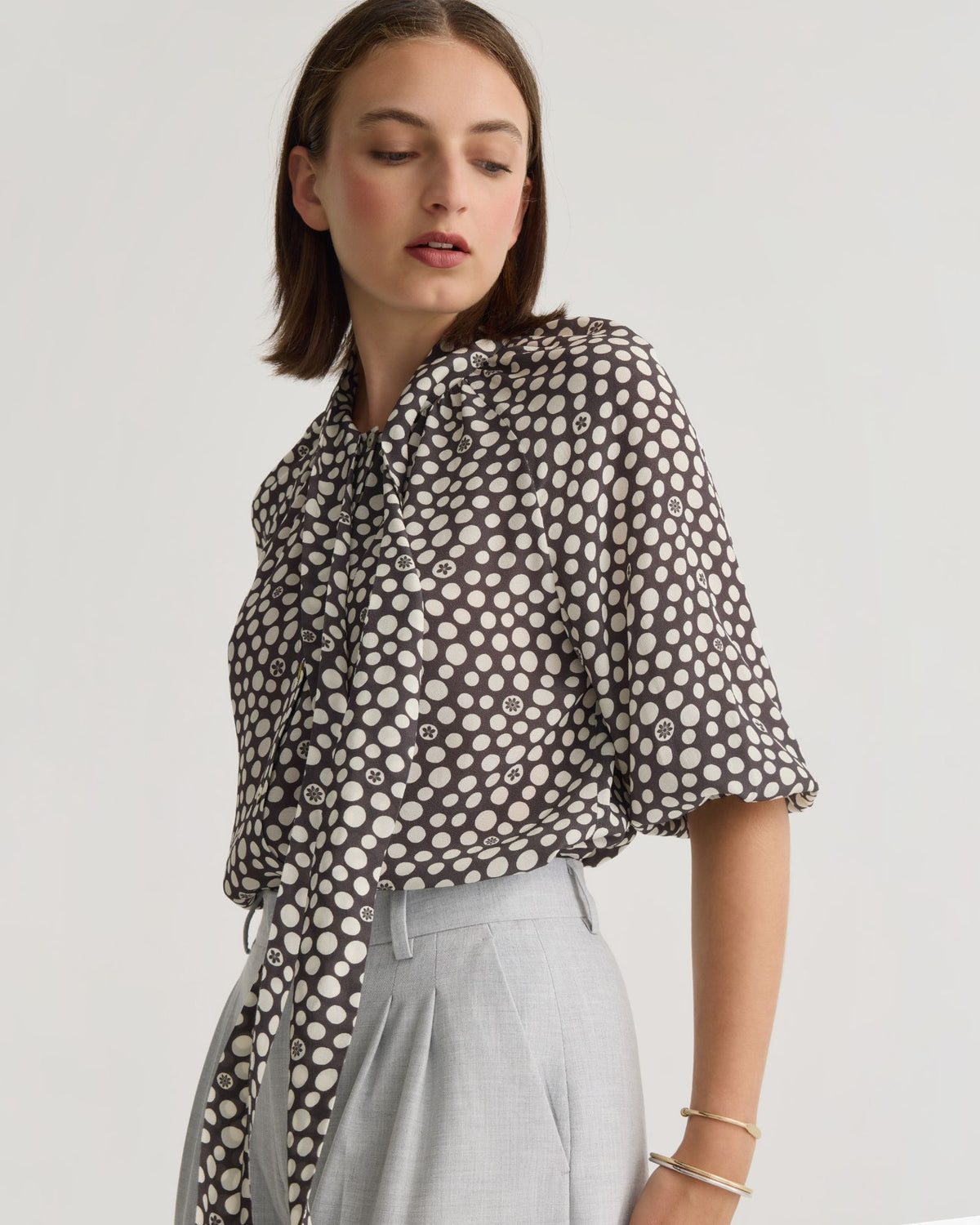 Simone Tie Neck Shirt WOMENS SHIRTS