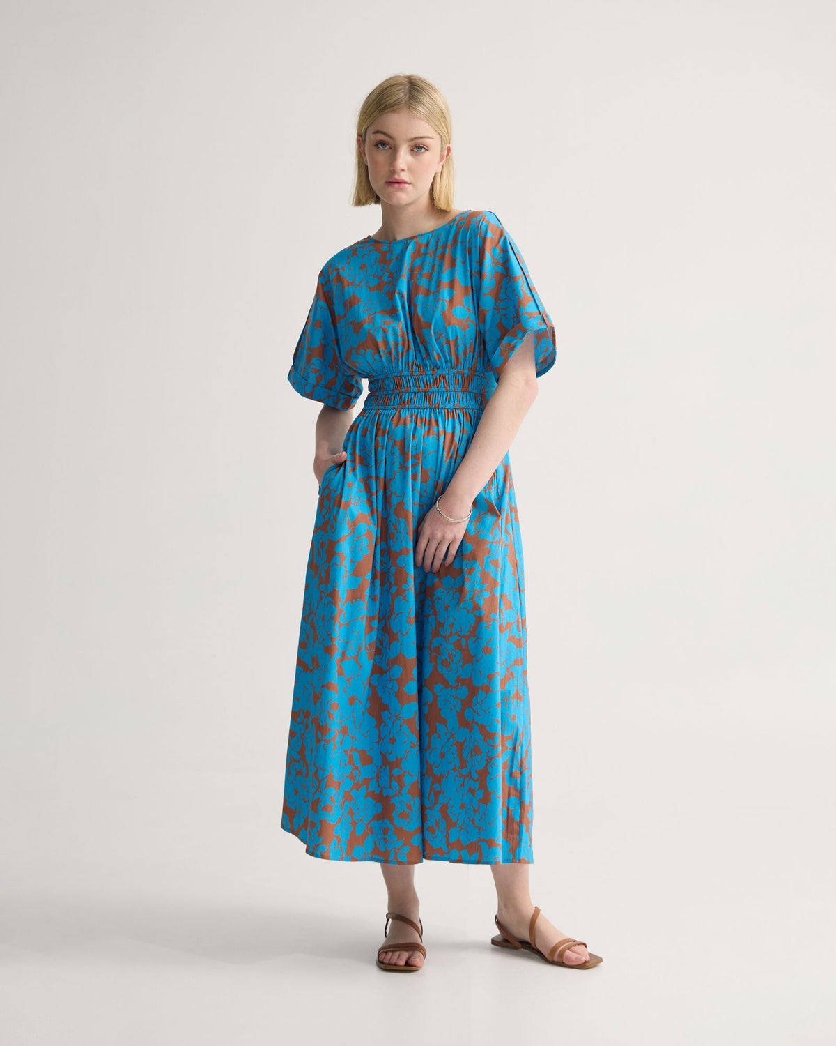 printed cotton dresses for women Multicolor Floral Printed 100% Cotton Off-Shoulder Maxi Tier Dress Custom Size (Free) / Tall (5'7" and above)