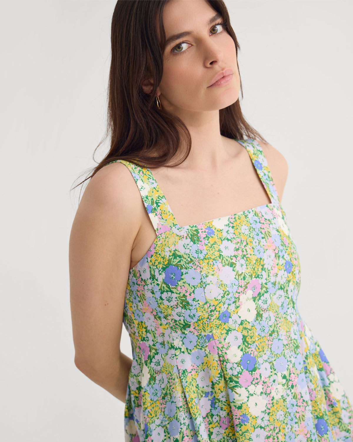 Terra Ditsy Floral Linen Dress WOMENS DRESSES