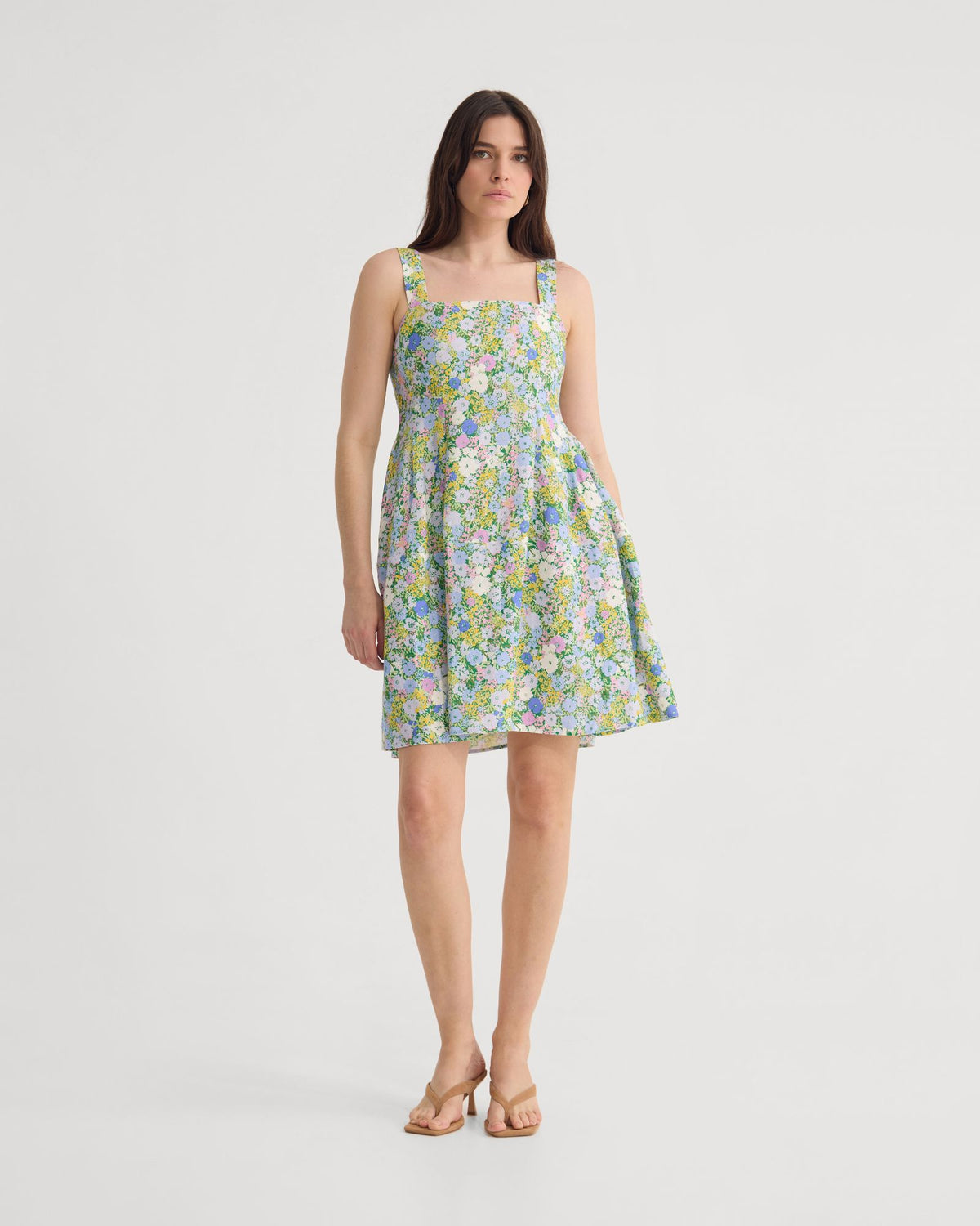 Terra Ditsy Floral Linen Dress WOMENS DRESSES