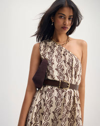 Samia One Shoulder Printed Dress WOMENS DRESSES