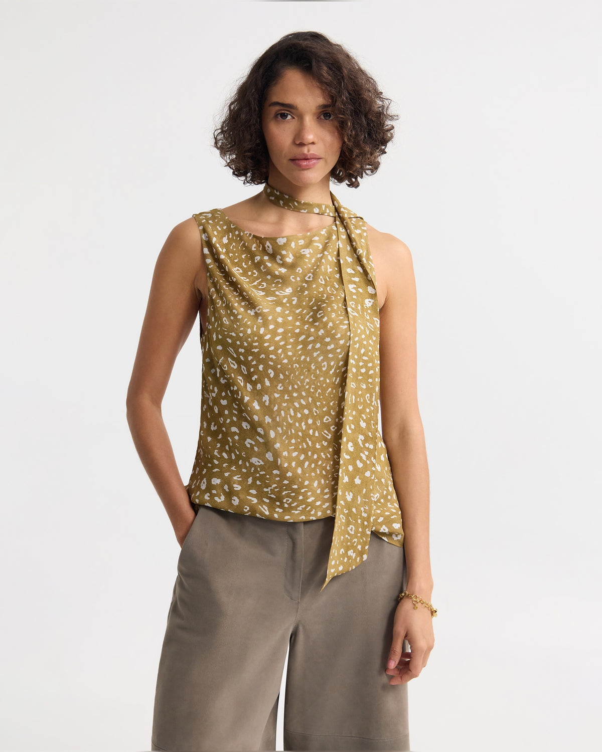 Katrine Bambi Print Scarf Top WOMENS TOPS