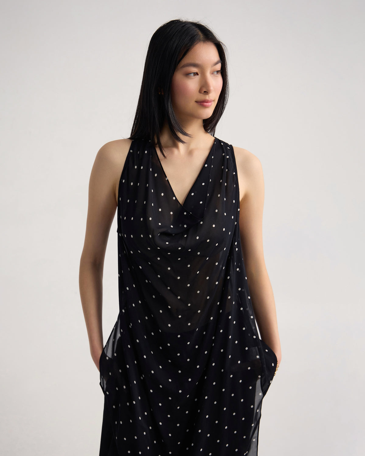Jasmine Polka Dot Sheer Top WOMENS TOPS