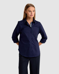 ARIEL TAPE TRIM COTTON SHIRT WOMENS SHIRTS