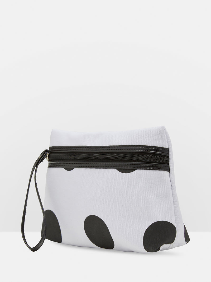 MICHELLE SPOT MAKEUP BAG BLACK/WHITE