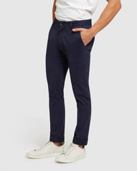 STRETCH ORGANIC COTTON SKINNY CHINOS MENS TROUSERS