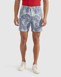 TOBY LINEN COTTON PRINTED SHORTS MENS SHORTS