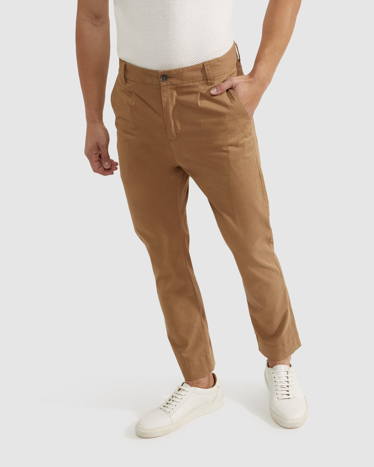 RYAN ORGANIC COTTON FOLDED CUFF CHINOS - AVAILABLE ~ 1-2 weeks MENS TROUSERS